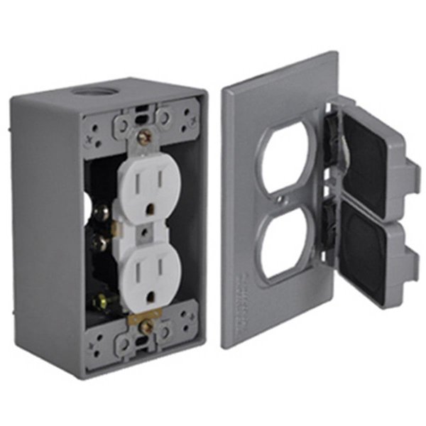 Evolve FCD35 Duplex Outlet Kit, Gray EV1628850